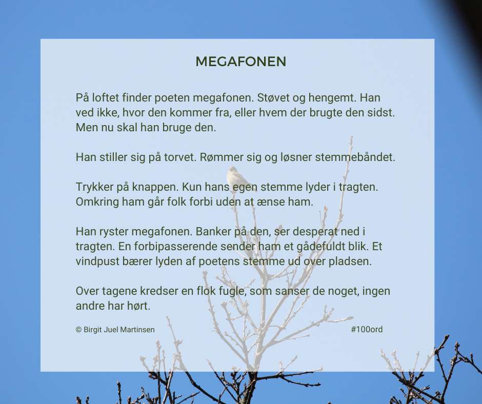 Megafonen - 100 ord - Instagram (Facebook-opslag) Megafonen - 100 ord - Instagram (Facebook-opslag)
